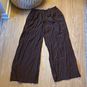 Women's Brown Wide-Leg Pants